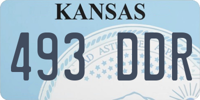 KS license plate 493DDR