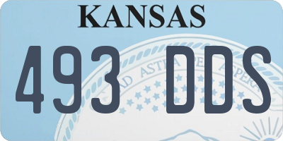 KS license plate 493DDS