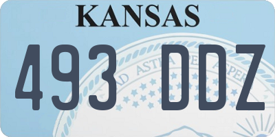 KS license plate 493DDZ