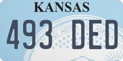 KS license plate 493DED