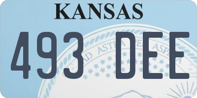 KS license plate 493DEE