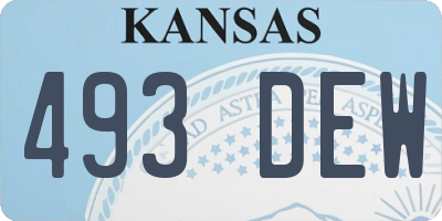 KS license plate 493DEW