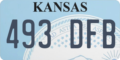 KS license plate 493DFB
