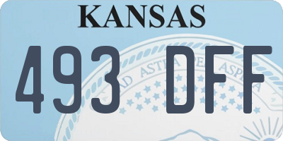 KS license plate 493DFF