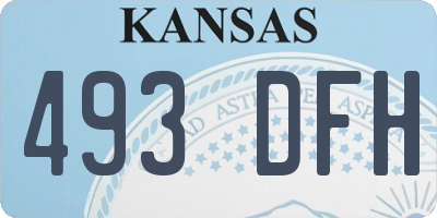 KS license plate 493DFH