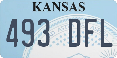 KS license plate 493DFL