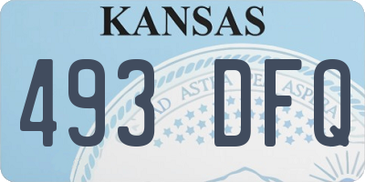 KS license plate 493DFQ