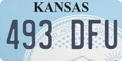 KS license plate 493DFU