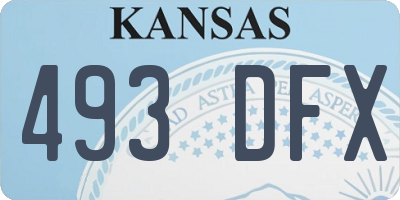 KS license plate 493DFX