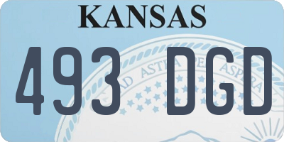KS license plate 493DGD