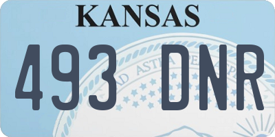 KS license plate 493DNR