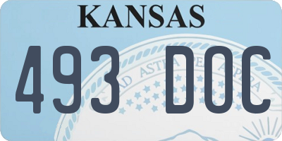 KS license plate 493DOC