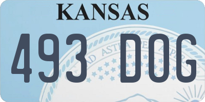 KS license plate 493DOG
