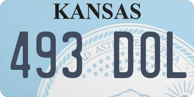 KS license plate 493DOL