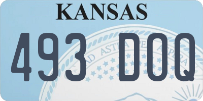 KS license plate 493DOQ
