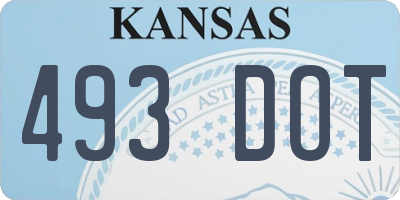 KS license plate 493DOT