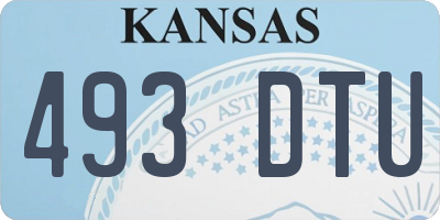 KS license plate 493DTU