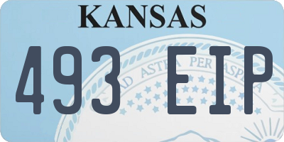 KS license plate 493EIP