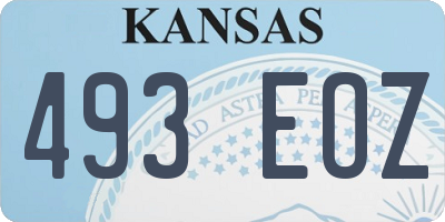 KS license plate 493EOZ