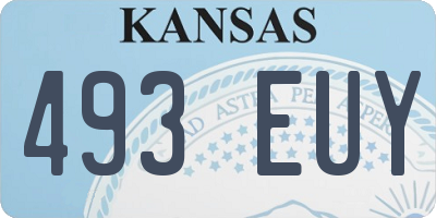 KS license plate 493EUY