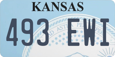KS license plate 493EWI
