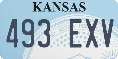 KS license plate 493EXV