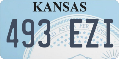 KS license plate 493EZI