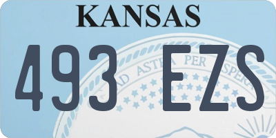 KS license plate 493EZS