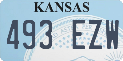 KS license plate 493EZW