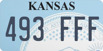 KS license plate 493FFF