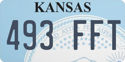KS license plate 493FFT