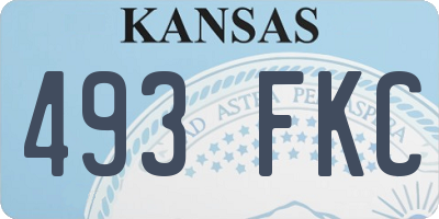 KS license plate 493FKC