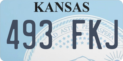 KS license plate 493FKJ