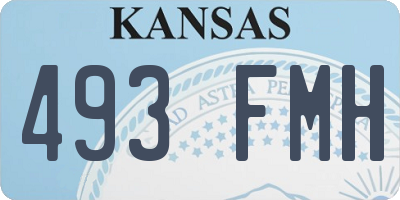 KS license plate 493FMH