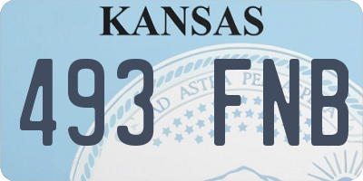 KS license plate 493FNB