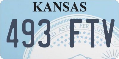KS license plate 493FTV
