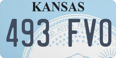KS license plate 493FVO