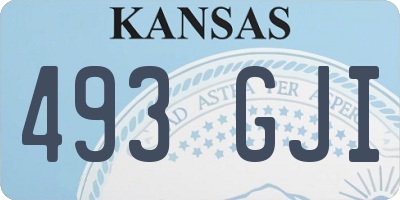 KS license plate 493GJI