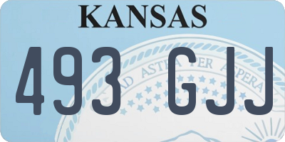 KS license plate 493GJJ