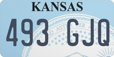 KS license plate 493GJQ