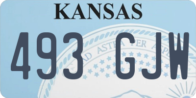 KS license plate 493GJW