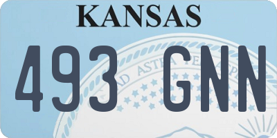 KS license plate 493GNN