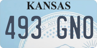 KS license plate 493GNO