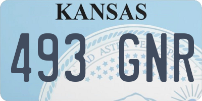 KS license plate 493GNR