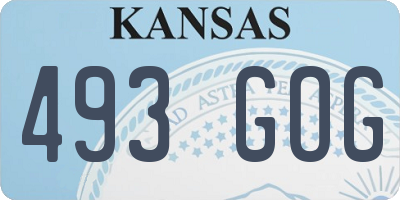 KS license plate 493GOG