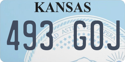 KS license plate 493GOJ