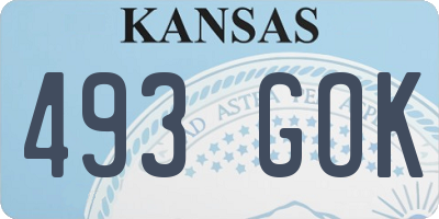 KS license plate 493GOK