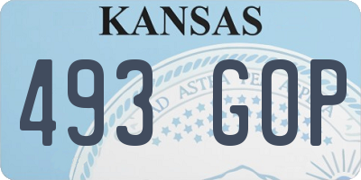 KS license plate 493GOP