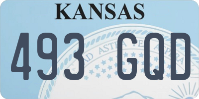 KS license plate 493GQD