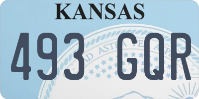 KS license plate 493GQR